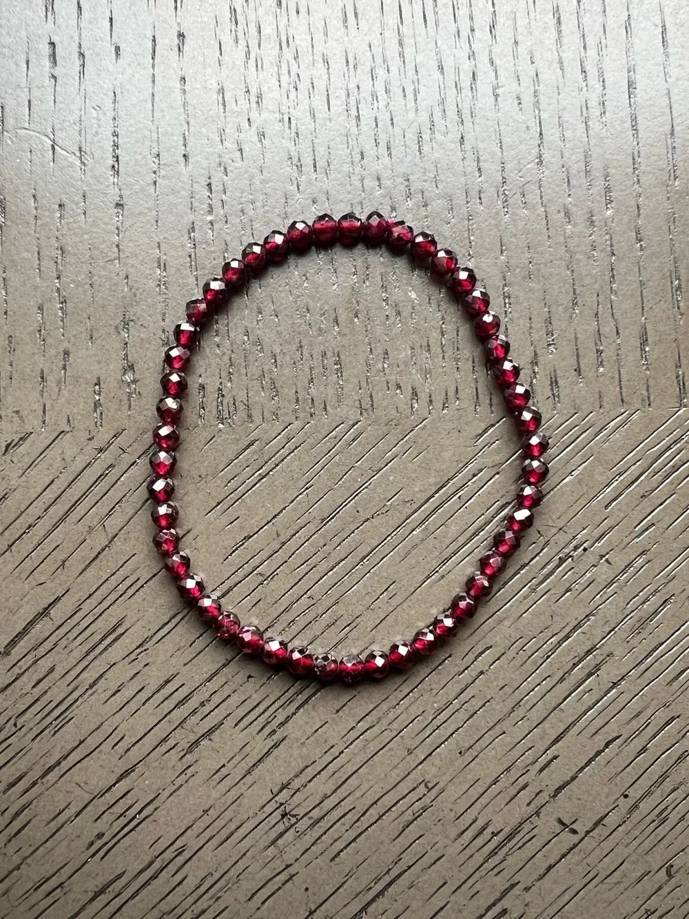 HQ Faceted garnet bracelet 4mm SIZE 7’